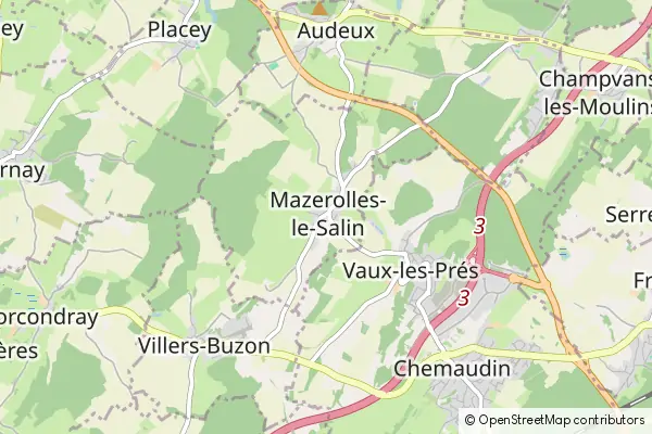 Mapa Mazerolles-le-Salin