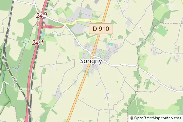 Mapa Sorigny