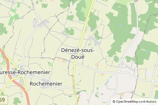 Mapa Dénezé-sous-Doué