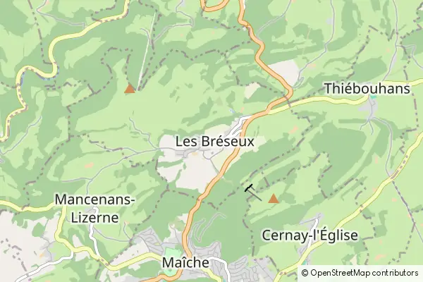 Mapa Les Bréseux