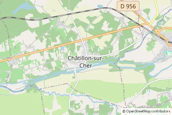 Mapa Châtillon-sur-Cher