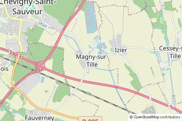 Mapa Magny-sur-Tille