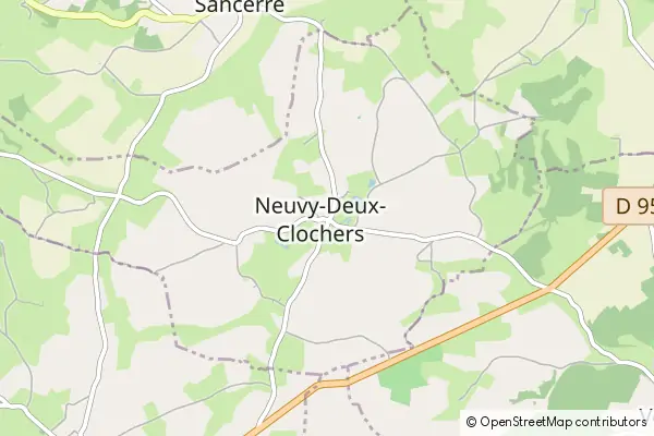 Mapa Neuvy-Deux-Clochers