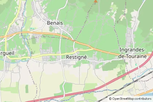 Mapa Restigné