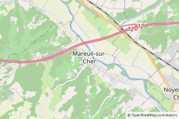 Mapa Mareuil-sur-Cher