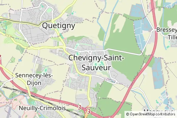 Mapa Chevigny-Saint-Sauveur