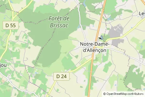 Mapa Notre-Dame-d’Allencon