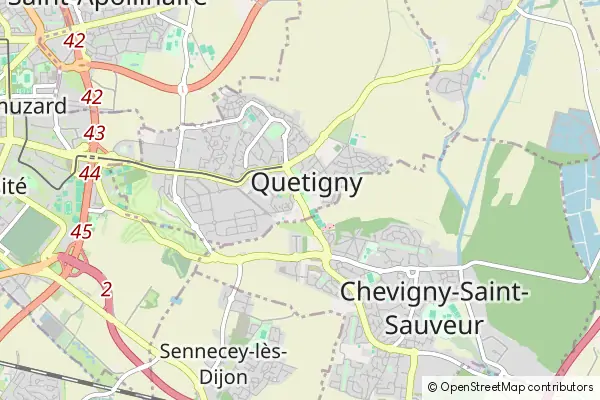 Mapa Quetigny