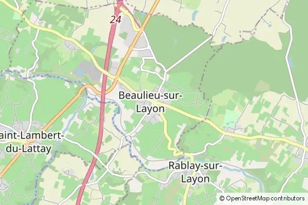 Mapa Beaulieu-sur-Layon