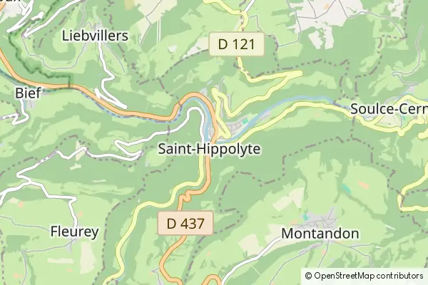 Mapa Saint-Hippolyte