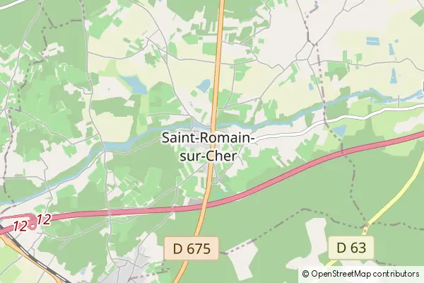 Mapa Saint-Romain-sur-Cher