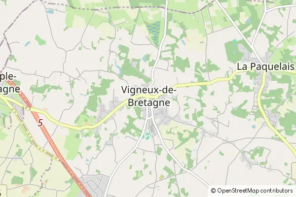 Mapa Vigneux-de-Bretagne