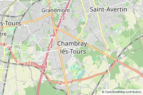 Mapa Chambray-lès-Tours