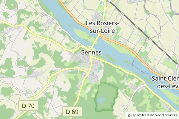 Mapa Gennes-Val-de-Loire