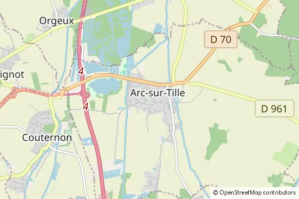 Mapa Arc-sur-Tille