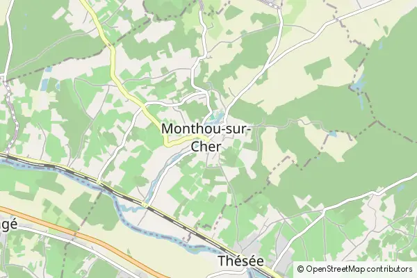 Mapa Monthou-sur-Cher