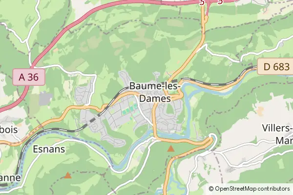 Mapa Baume-les-Dames