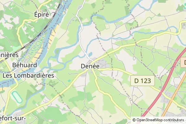 Mapa Denée