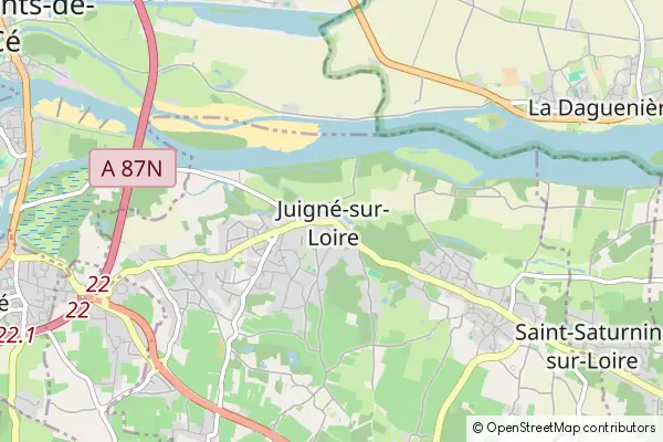 Mapa Juigne-sur-Loire