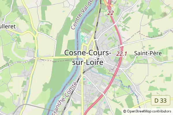 Mapa Cosne-Cours-sur-Loire