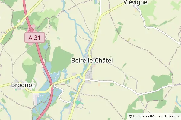 Mapa Beire-le-Châtel