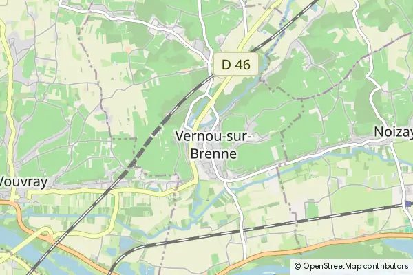 Mapa Vernou-sur-Brenne