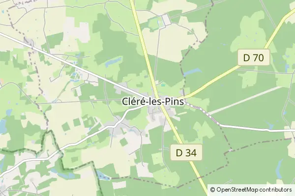 Mapa Cléré-les-Pins