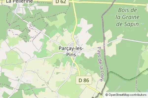 Mapa Parçay-les-Pins