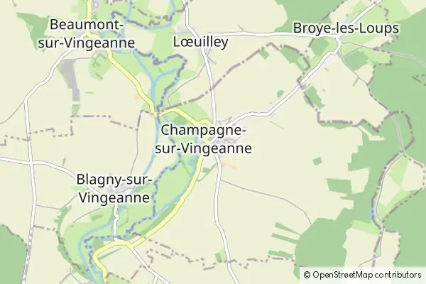 Mapa Champagne-sur-Vingeanne