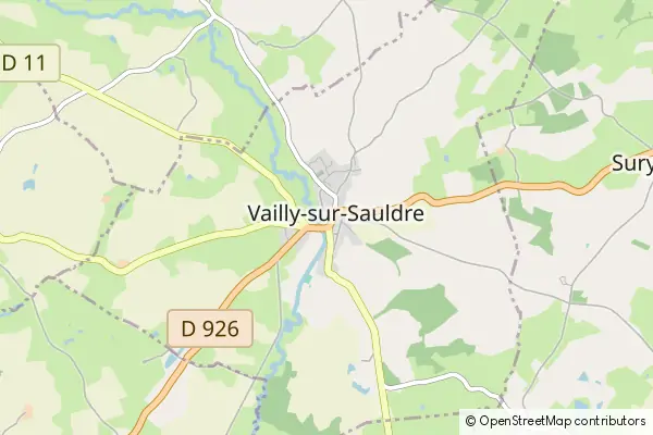 Mapa Vailly-sur-Sauldre