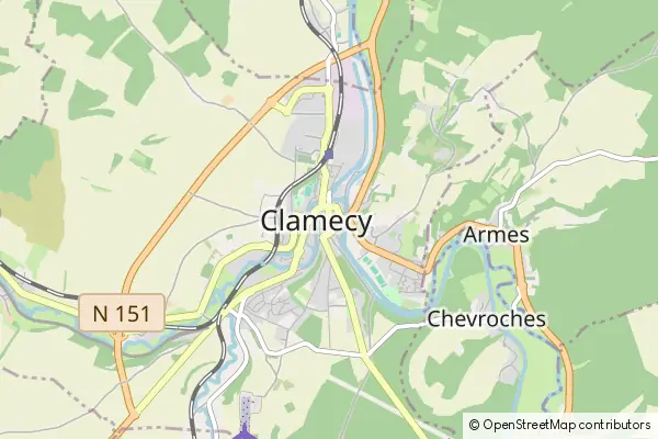 Mapa Clamecy