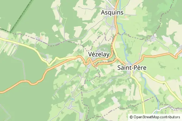 Mapa Vézelay