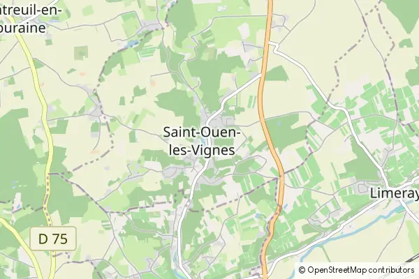 Mapa Saint-Ouen-les-Vignes