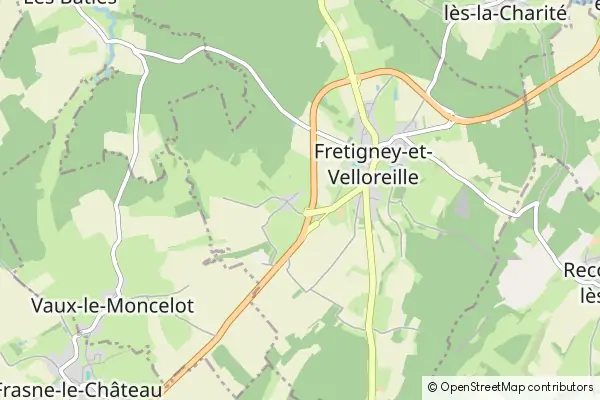 Mapa Fretigney-et-Velloreille