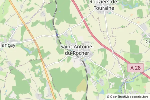 Mapa Saint-Antoine-du-Rocher