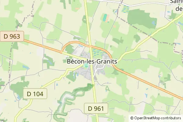 Mapa Bécon-les-Granits