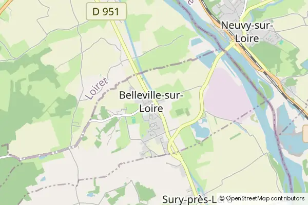 Mapa Belleville Sur Loire