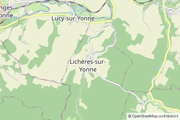 Mapa Lichères-sur-Yonne