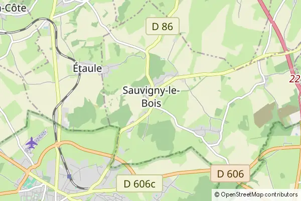 Mapa Sauvigny-le-Bois