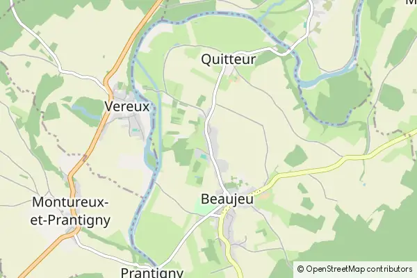 Mapa Beaujeu Saint Vallier Pierrejux et Quitteur