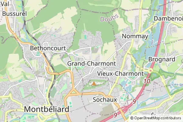 Mapa Grand-Charmont