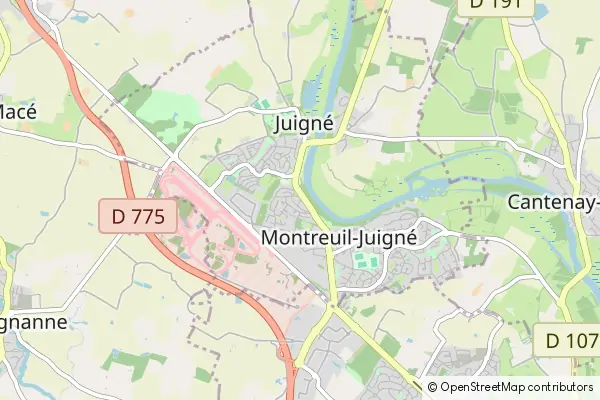 Mapa Montreuil-Juigné