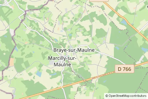 Mapa Braye-sur-Maulne