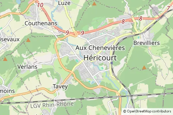 Mapa Héricourt