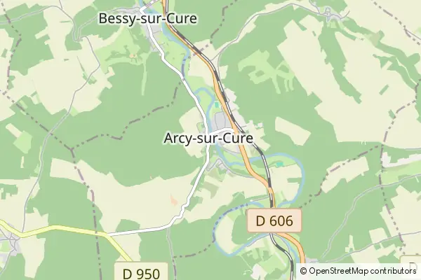 Mapa Arcy-sur-Cure