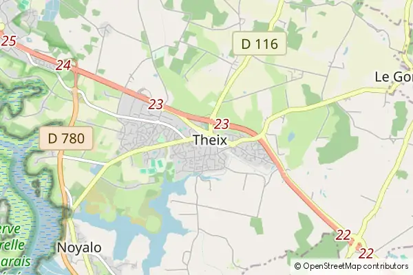 Mapa Theix