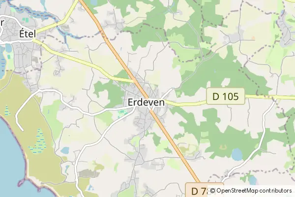 Mapa Erdeven