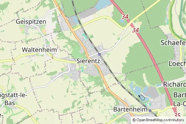 Mapa Sierentz