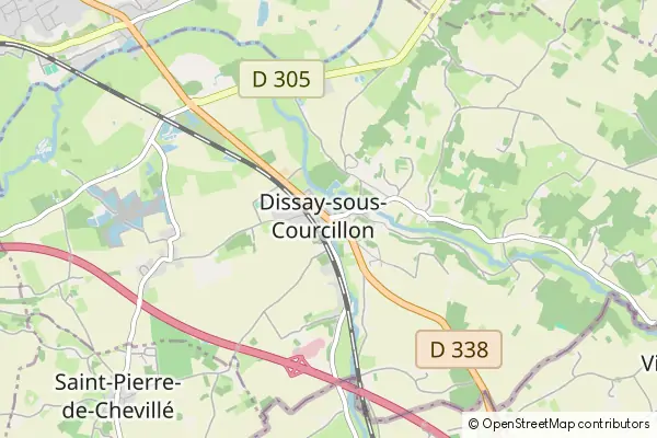 Mapa Dissay-sous-Courcillon