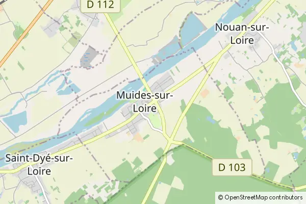 Mapa Muides sur Loire